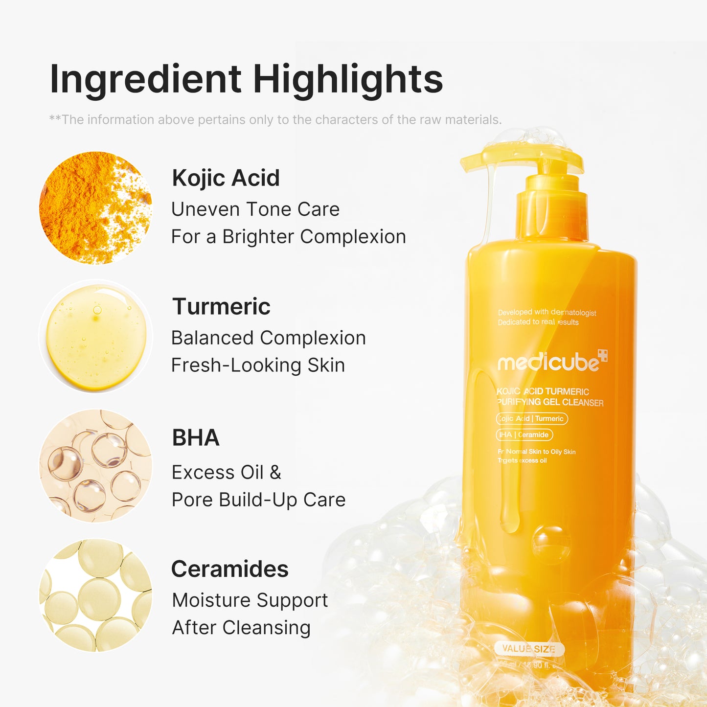 Kojic Acid Turmeric Purifying Gel Cleanser - medicube.us